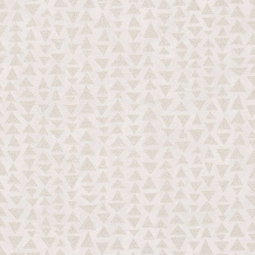 Non-Woven Wallpaper Triangles cream metallic 84851