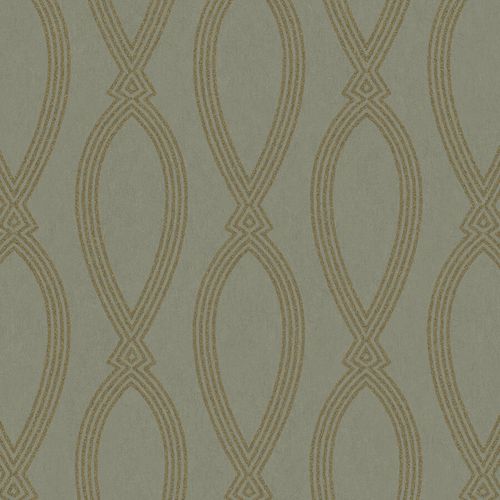 Non-Woven Wallpaper Ikat Graphic platin metallic 84856