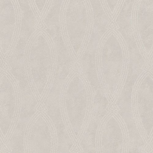 Non-Woven Wallpaper Ikat Graphic beige metallic 84860