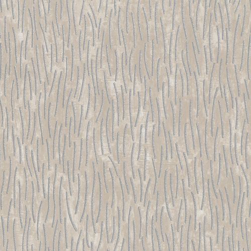 Non-Woven Wallpaper Strokes beige grey metallic 84875