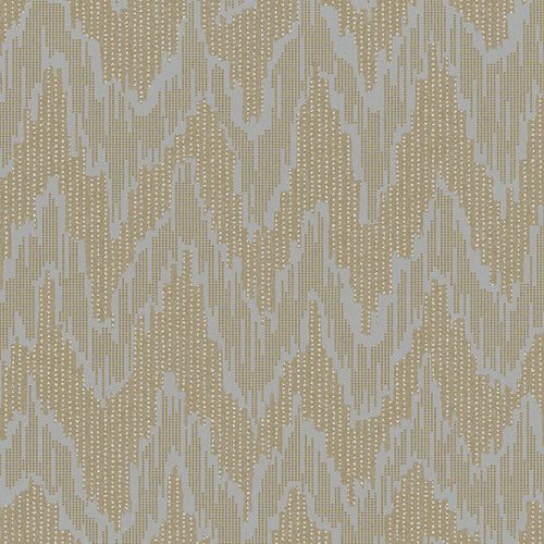 Non-Woven Wallpaper Zig-Zag Abstract gold 84895