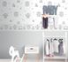 Kids self-adhesive border rabbit bear white grey 102403 2