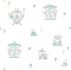 Kids paper wallpaper rabbit bear white light green 102204 1
