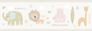 Kids self-adhesive border zoo animals light brown 102421 1