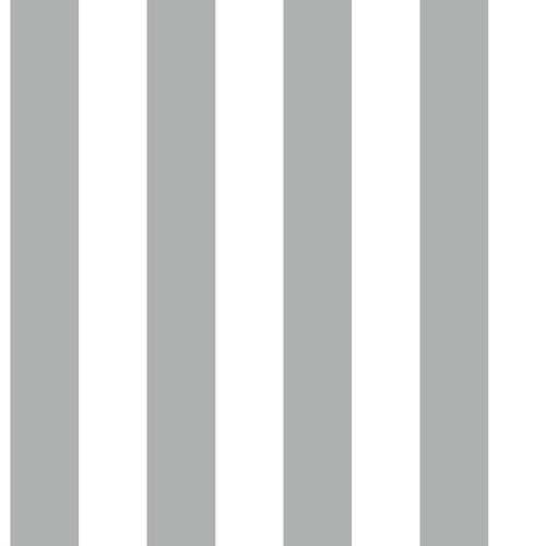 Non-woven wallpaper stripes white grey 005661