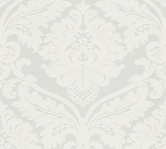 non-woven wallpaper baroque white cream Flock 4 5543-38