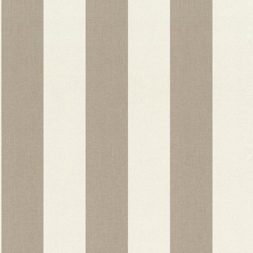 Non-woven wallpaper stripes white brown 542714