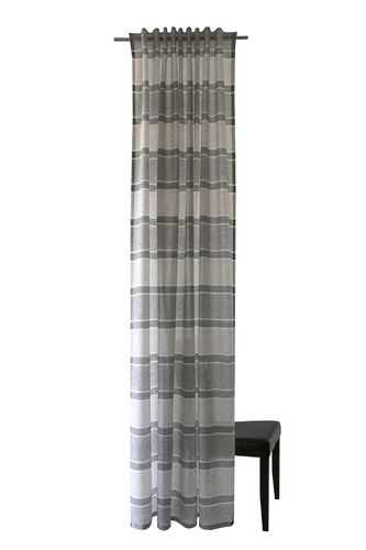 Loop Curtain Homing Stripes grey semi-transparent