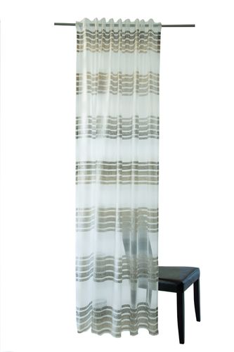 Loop Curtain Homing Stripes beige transparent