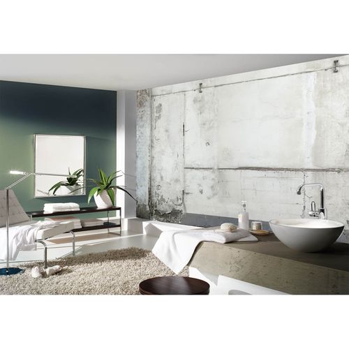 Photo Non-Woven Wallpaper Plaster cream grey white