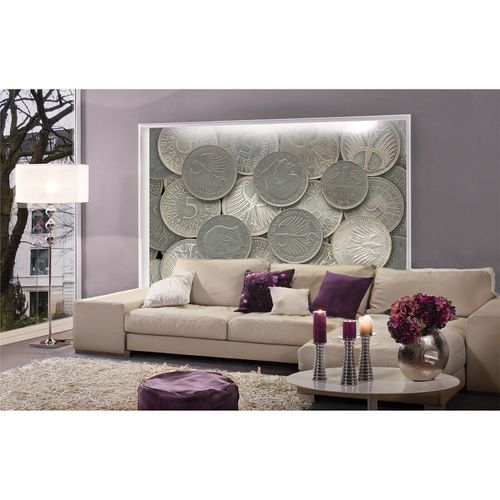 Photo Non-Woven Wallpaper German Mark grey