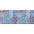 Photo Non-Woven Wallpaper Spanish tiles blue cream purple 2