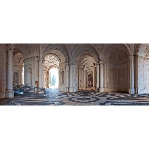 Photo Non-Woven Wallpaper Roman Hall beige brown
