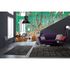 Photo Non-Woven Wallpaper Rust Metal brown cream green 1