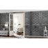 Photo Non-Woven Wallpaper Iron Door Knight grey black 1