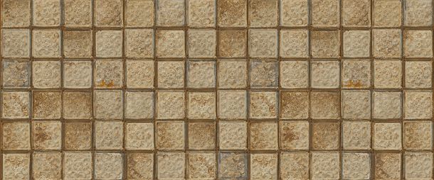 Photo Non-Woven Wallpaper Tiles beige brown