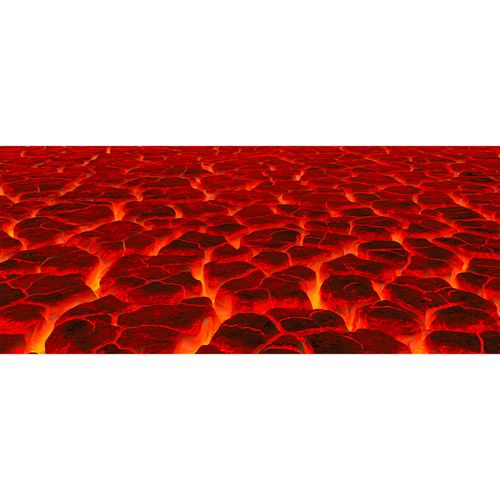 Photo Non-Woven Wallpaper Magma Lava red
