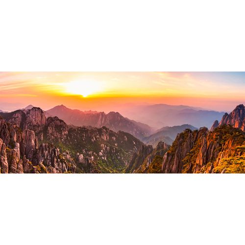 Photo Wallpaper Mountains brown yellow red