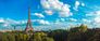 Photo Non-Woven Wallpaper Paris Eiffel Tower blue brown 1