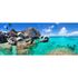 Photo Non-Woven Wallpaper Sea Rocks Palms blue brown 2