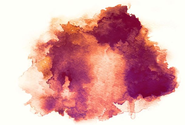 Photo Non-Woven Wallpaper Watercolour rose red purple