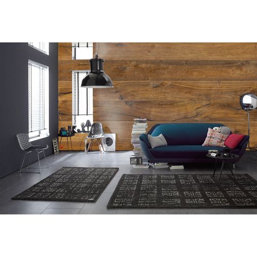 Photo Non-Woven Wallpaper Wood Floor beige brown