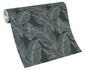 Non-woven wallpaper palm leaves anthracite white 10125-10 4