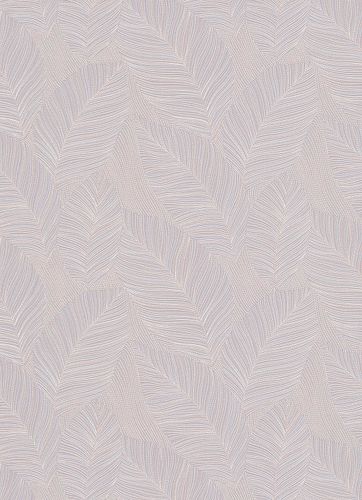 Non-woven wallpaper palm leaves greige blue 10125-38