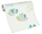 Non-woven wallpaper flower stems white green 10117-07 1