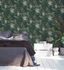 Non-woven wallpaper forest painting green brown rose blue 4