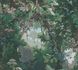 Non-woven wallpaper forest painting green brown rose blue 1