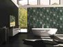 Non-woven wallpaper forest painting green brown rose blue 6