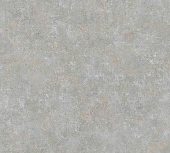 Non-woven wallpaper mottled plain grey-blue brown 37655-7
