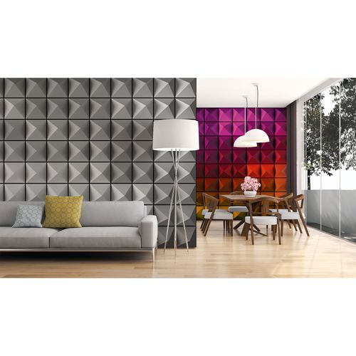 Photo Wallpaper 3D Cubes grey silver DD108865