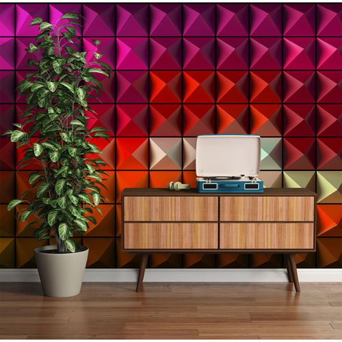 Photo Wallpaper 3D Cubes beige yellow DD108870