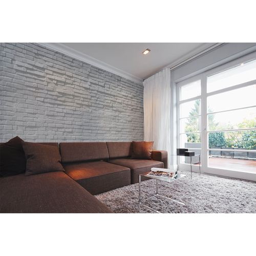 Photo Wallpaper Bricks grey silver AS Creation DD108735