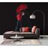 Photo Wallpaper Rooster Polygon red black DD108925 1
