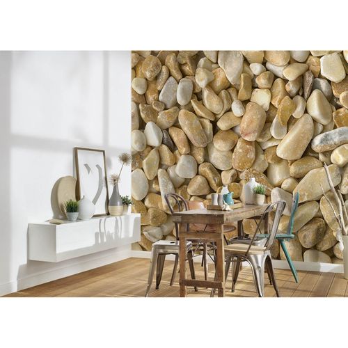 Photo Wallpaper Pebbles beige cream DD108805