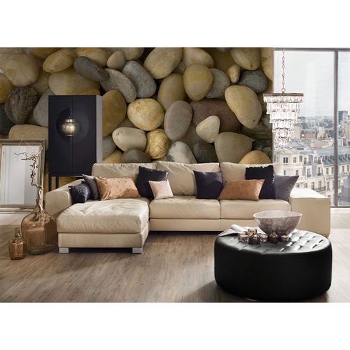 Photo Wallpaper Pebbles beige brown DD108795