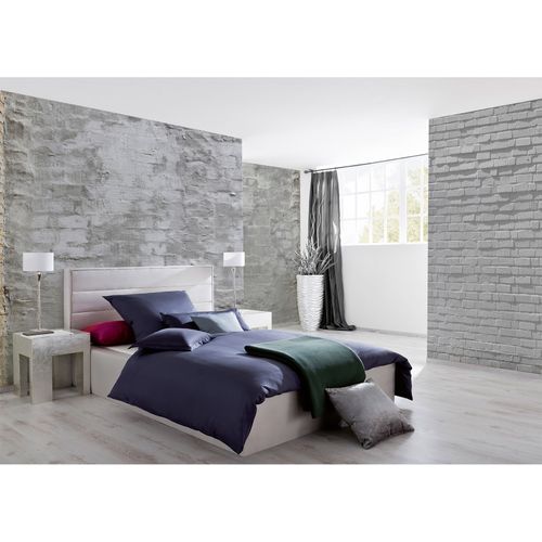 Photo Wallpaper Stone Wall grey silver DD108730