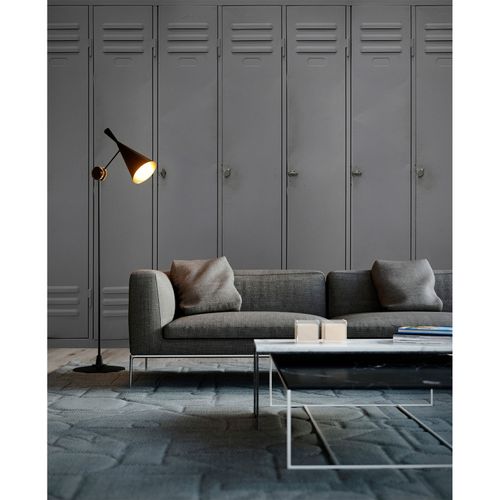 digital print wallpaper grey metal lockers AP Digital 4