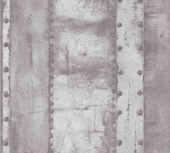 Wallpaper non-woven iron optic grey 37743-2