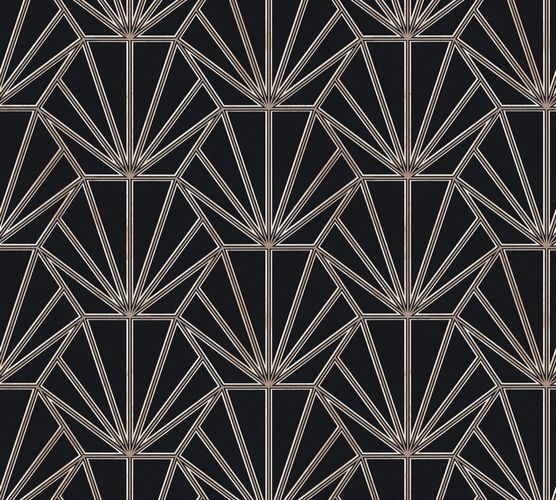 Non-woven wallpaper ornaments black white 37528-1