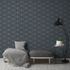 Non-woven wallpaper ornaments blue white gold 37528-3 7