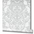 Non-Woven Wallpaper Ornaments metallic grey silver 32602 2