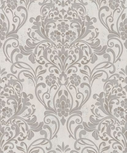 Non-Woven Wallpaper Ornaments metallic grey copper 32603