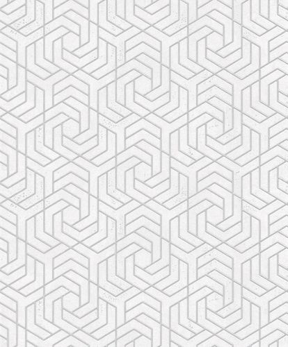 Non-Woven Wallpaper 3D Graphic metallic grey silver 32607