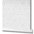 Non-Woven Wallpaper 3D Graphic metallic grey silver 32607 2