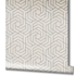 Non-Woven Wallpaper 3D Graphic metallic greige gold 32608 2