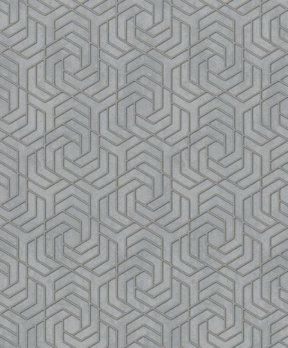 Non-Woven Wallpaper 3D Graphic metallic grey gold 32610